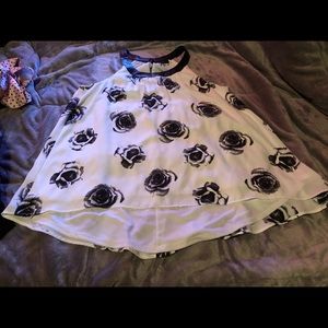 NWOT Torrid Black Rose shirt